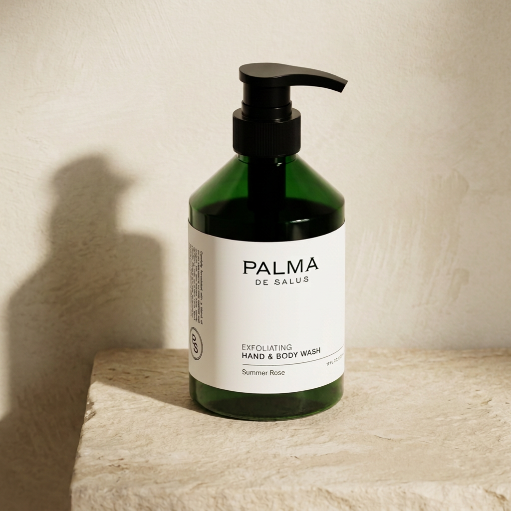 Exfoliating Hand & Body Wash, Summer Rose